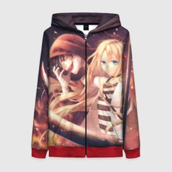 Женская толстовка 3D на молнии Satsuriku no Tenshi