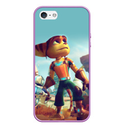 Чехол для iPhone 5/5S матовый Ratchet and Clank 1