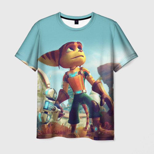 Мужская футболка с принтом Ratchet and Clank 1, вид спереди №1
