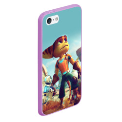 Чехол для iPhone 5/5S матовый Ratchet and Clank 1 - фото 2