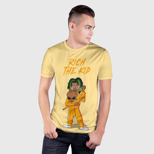 Мужская футболка 3D Slim Rich The Kid, цвет 3D печать - фото 3