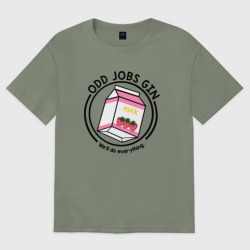 Женская футболка хлопок Oversize Strawberry Milk Odd Jobs Gin