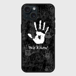 Чехол силиконовый для Apple iPhone 15 матовый We know Мы знаем TES