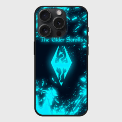 Чехол силиконовый для Apple iPhone 15 Pro матовый The Elder Scrolls skyrim TES 5