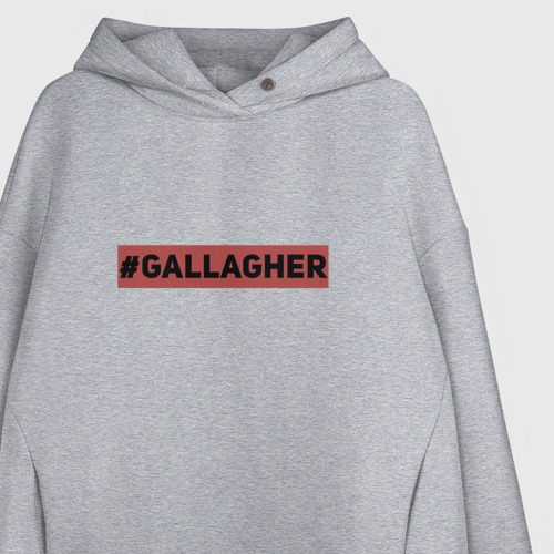 Женское худи Oversize хлопок #Gallagher, цвет меланж - фото 3