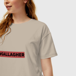 Женская футболка хлопок Oversize #Gallagher - фото 2