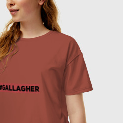 Женская футболка хлопок Oversize #Gallagher - фото 2