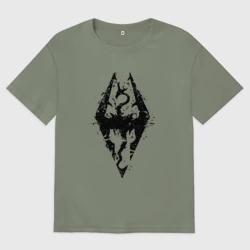 Женская футболка хлопок Oversize The Elder Scrolls skyrim TES 5