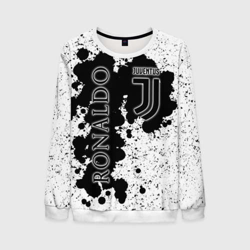 Мужской свитшот 3D Ronaldo white and black