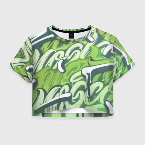 Женская футболка Cropp-top Green Letters Фото 01 Женская футболка Cropp-top Green Letters Фото 01