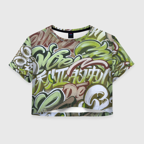 Женская футболка Crop-top 3D Mixletters Фото 01 Женская футболка Crop-top 3D Mixletters Фото 01