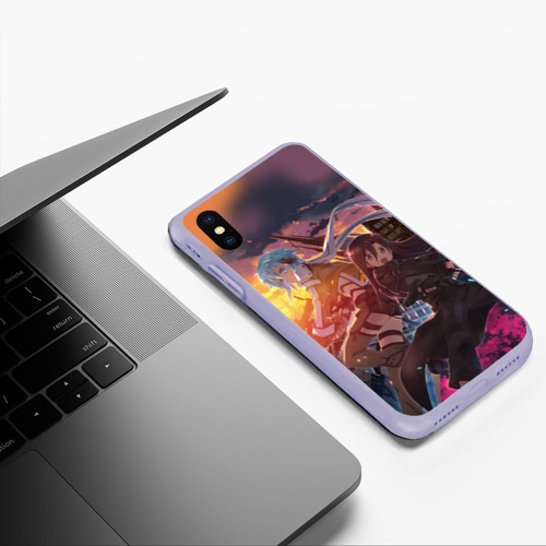 Чехол для iPhone XS Max матовый Мастера Меча, цвет светло-сиреневый - фото 5