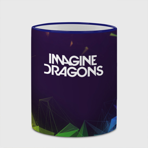 Кружка с полной запечаткой Imagine dragons, цвет Кант синий - фото 4