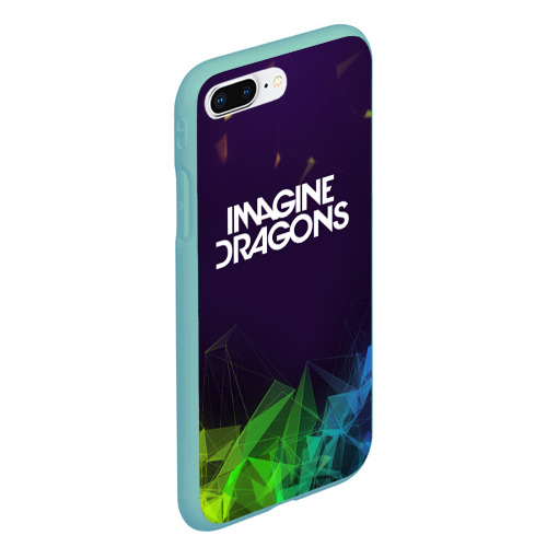 Чехол для iPhone 7Plus/8 Plus матовый Imagine dragons, цвет мятный - фото 3