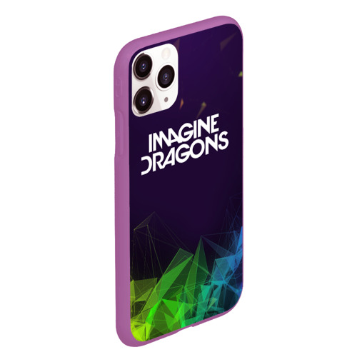 Чехол для iPhone 11 Pro Max матовый Imagine dragons, цвет фиолетовый - фото 3