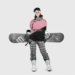 Накидка на куртку 3D Black Pink - фото 2