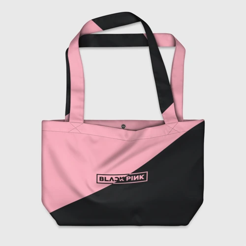 Пляжная сумка 3D Black Pink