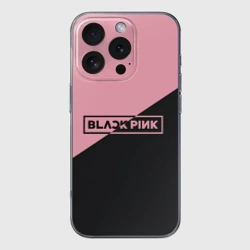 Чехол для iPhone 16 Pro Max силиконовый с защитой камеры Black Pink