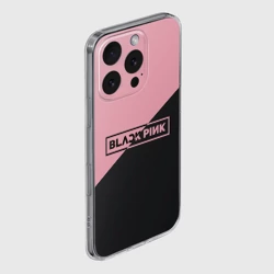 Чехол для iPhone 16 Pro Max силиконовый с защитой камеры Black Pink - фото 2