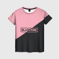 Женская футболка 3D Black Pink