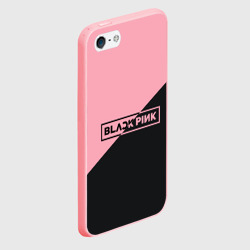 Чехол для iPhone 5/5S матовый Black Pink - фото 2