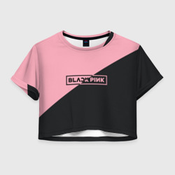 Женская футболка Crop-top 3D Black Pink