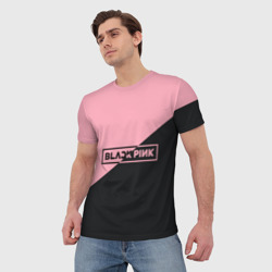 Мужская футболка 3D Black Pink - фото 2