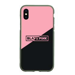 Чехол для iPhone XS Max матовый Black Pink