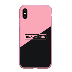 Чехол для iPhone XS Max матовый Black Pink