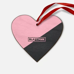 Деревянная игрушка Сердце Black Pink