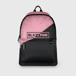 Рюкзак с принтом Black Pink для любого человека, вид спереди №3. Цвет основы: белый