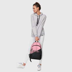 Рюкзак с принтом Black Pink для любого человека, вид спереди №6. Цвет основы: белый
