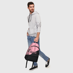 Рюкзак с принтом Black Pink для любого человека, вид спереди №5. Цвет основы: белый