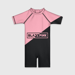 Детский купальный костюм 3D Black Pink