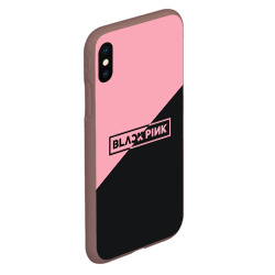 Чехол для iPhone XS Max матовый Black Pink - фото 2