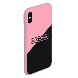 Чехол для iPhone XS Max матовый Black Pink - фото 2