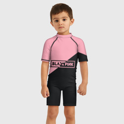 Детский купальный костюм 3D Black Pink - фото 2