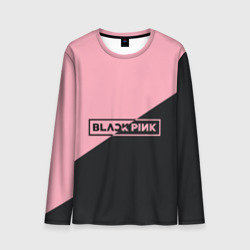 Мужской лонгслив 3D Black Pink