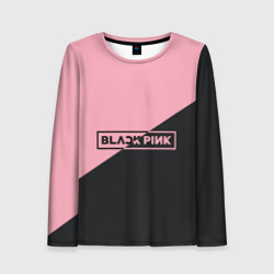 Женский лонгслив 3D Black Pink