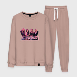 Мужской костюм хлопок Black Pink