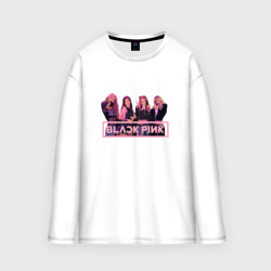 Мужской лонгслив oversize хлопок Black Pink