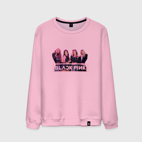 Мужской свитшот хлопок Black Pink, цвет светло-розовый