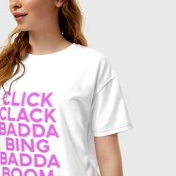 Женская футболка хлопок Oversize Blackpink - фото 2
