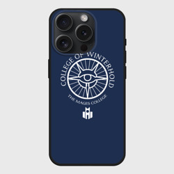 Чехол силиконовый для Apple iPhone 15 Pro матовый College of winterhold the Elder Scrolls skyrim TES 5