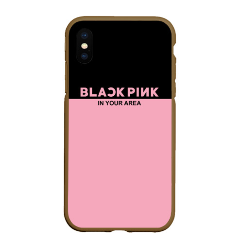 Чехол для iPhone XS Max матовый Blackpink, цвет коричневый