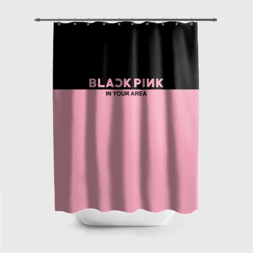 Штора 3D для ванной Blackpink