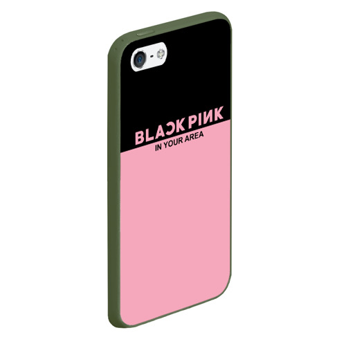 Чехол для iPhone 5/5S матовый Blackpink, цвет темно-зеленый - фото 3