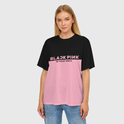 Женская футболка oversize 3D Blackpink - фото 2