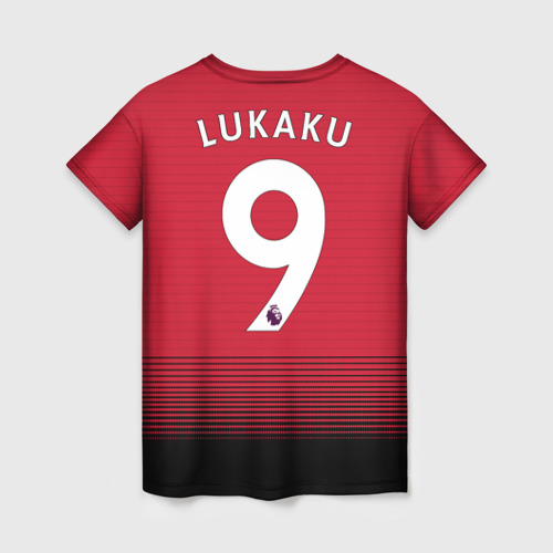 Женская футболка 3D Lukaku home 18-19, цвет 3D печать - фото 2