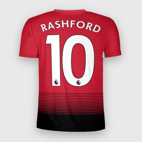 Мужская футболка 3D Slim Rashford home 18-19, цвет 3D печать - фото 2